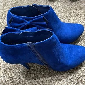 Blue Suede Shoes!  Booties by Impo